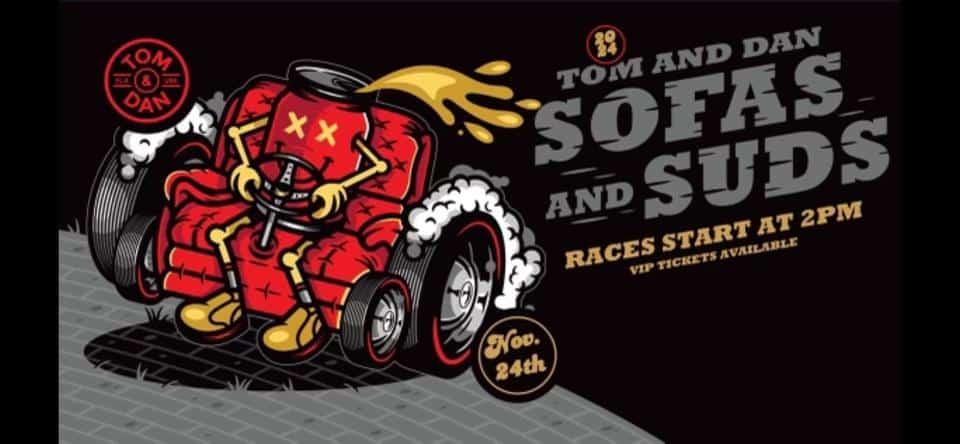 Tom and Dan's Sofas and Suds event