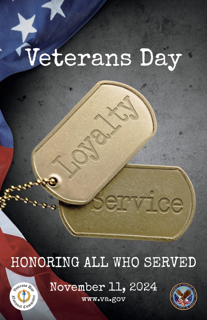 flyer advertising Veterans Day event
