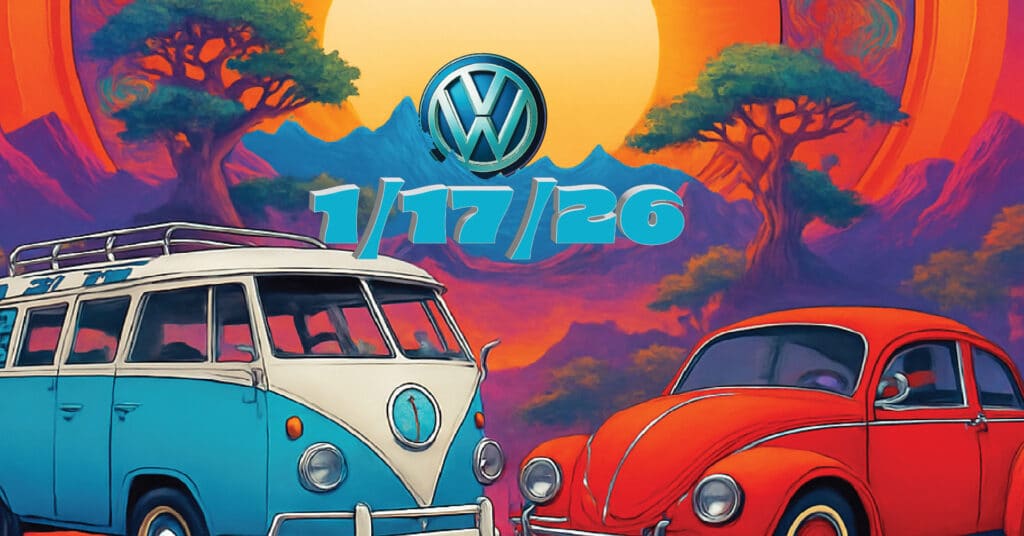 logo with two VW vehicles and the date 1/17/2026