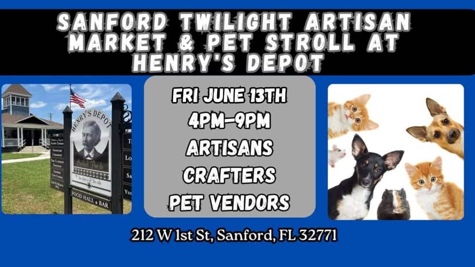 Sanford Twilight Artisan Market & Pet Stroll graphic