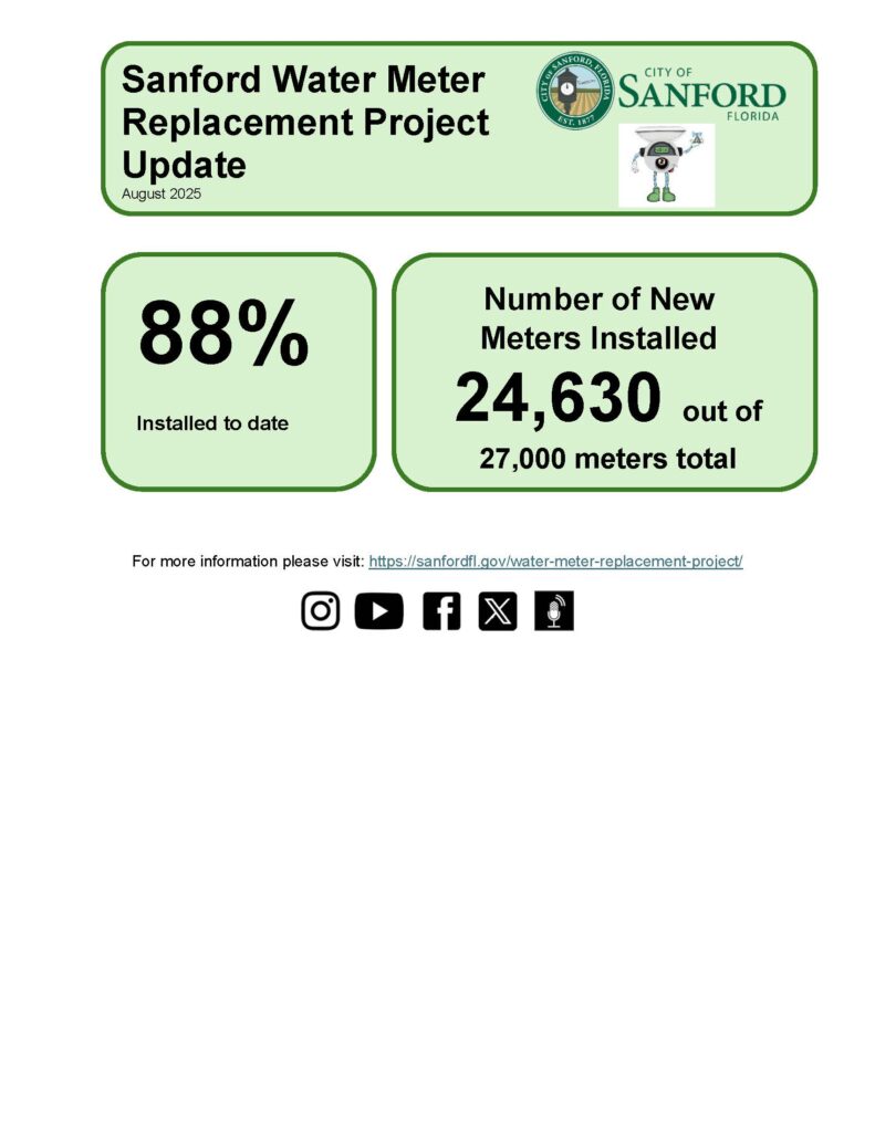 Update as of September 2, 2025 on the Water Meter replacement project