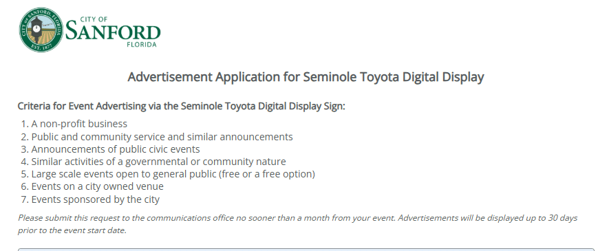 flyer that shares how to advertising on the Seminole Toyota Digital Display