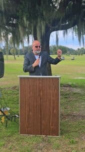 City Commissioner Patrick Austin Speaks at the Mayfair Ribbon Cutting