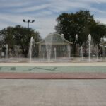 splash pad at Fort Mellon Park with water